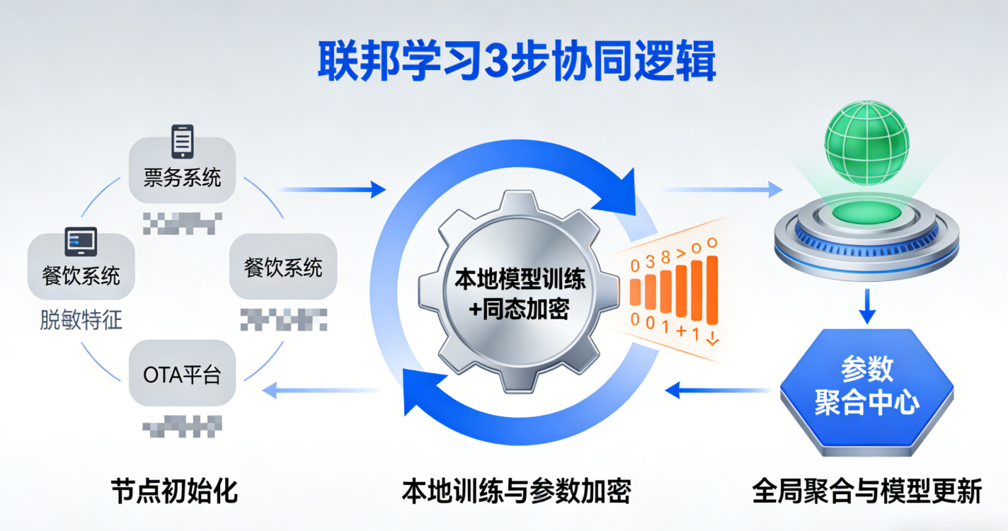 数据不出域！联邦学习在游客隐私计算中的平衡应用方案- 千里达软件_票务系统_景区系统_车站系统_场馆系统_游乐场系统